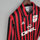 Camisa Manga Longa Milan 1999/2000 Adidas - Preto e Vermelho
